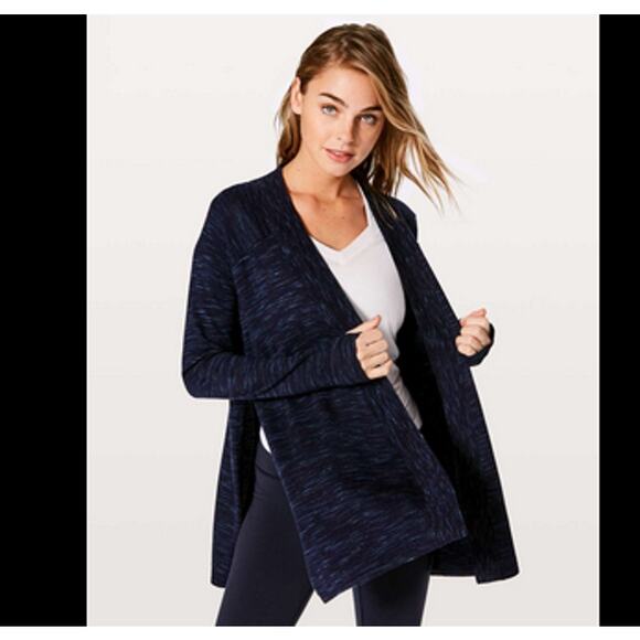 Lululemon 100% Merino Wool  Blissful Zen Sweater Midnight Navy Relaxed Fit - Picture 1 of 11